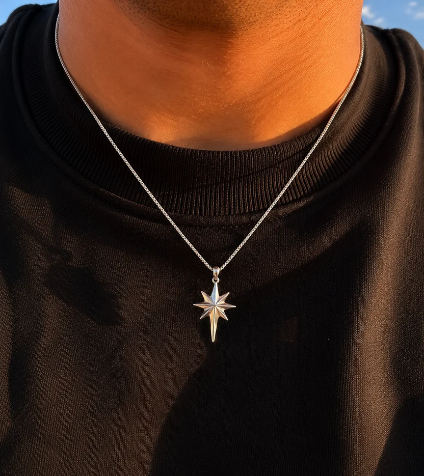 Italian Box Chain with Star Pendant