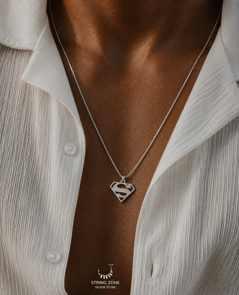 Superman Italian Silver Chain