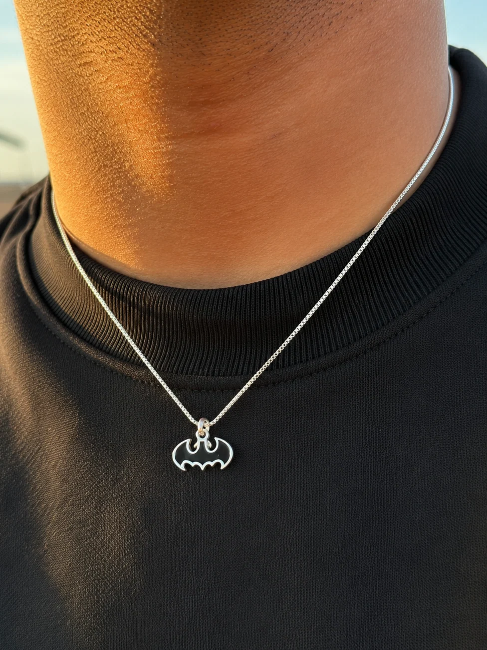 Italian Box Chain with Batman Pendant 🦇