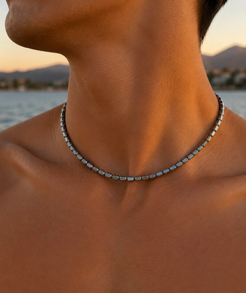 Hematite Beaded Necklace