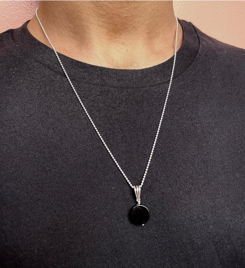 Original Italian silver with onyx stone