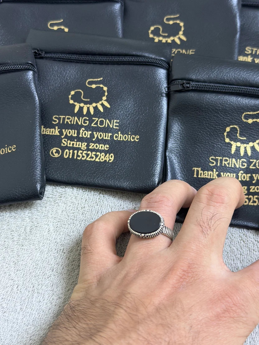 Onyx Ring with unique engravings