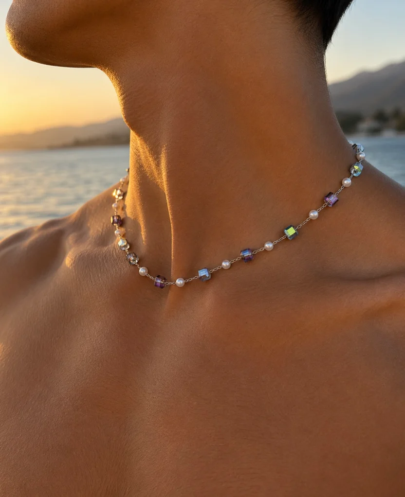 Natural Stone Beaded Necklace